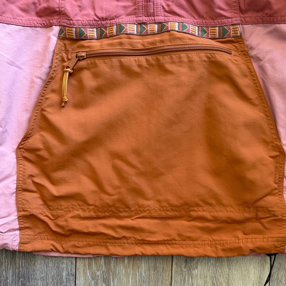 LL Bean Colorblock Anorak Jacket - Rust, Rose, Olive - Picture 2 of 6